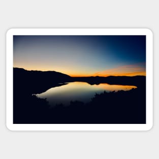 Lake sunset Sticker